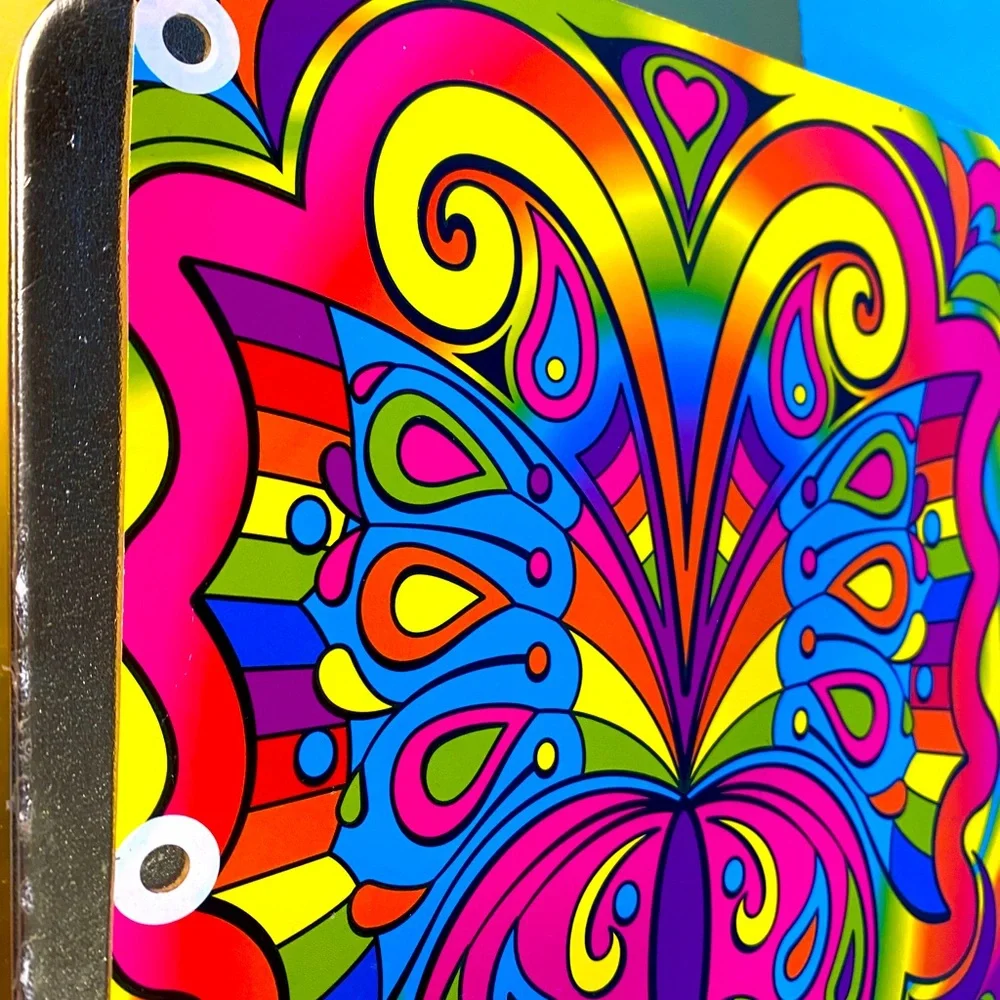 LISA FRANK VINTAGE FANTASTIC FASHIONS BUTTERFLY & DIVA MOON GIRL BINDER DIVIDERS